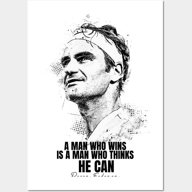 Roger Federer Quote Wall Art by Yopi